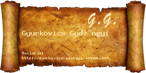 Gyurkovics Gyöngyi névjegykártya