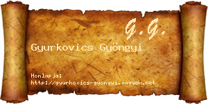 Gyurkovics Gyöngyi névjegykártya
